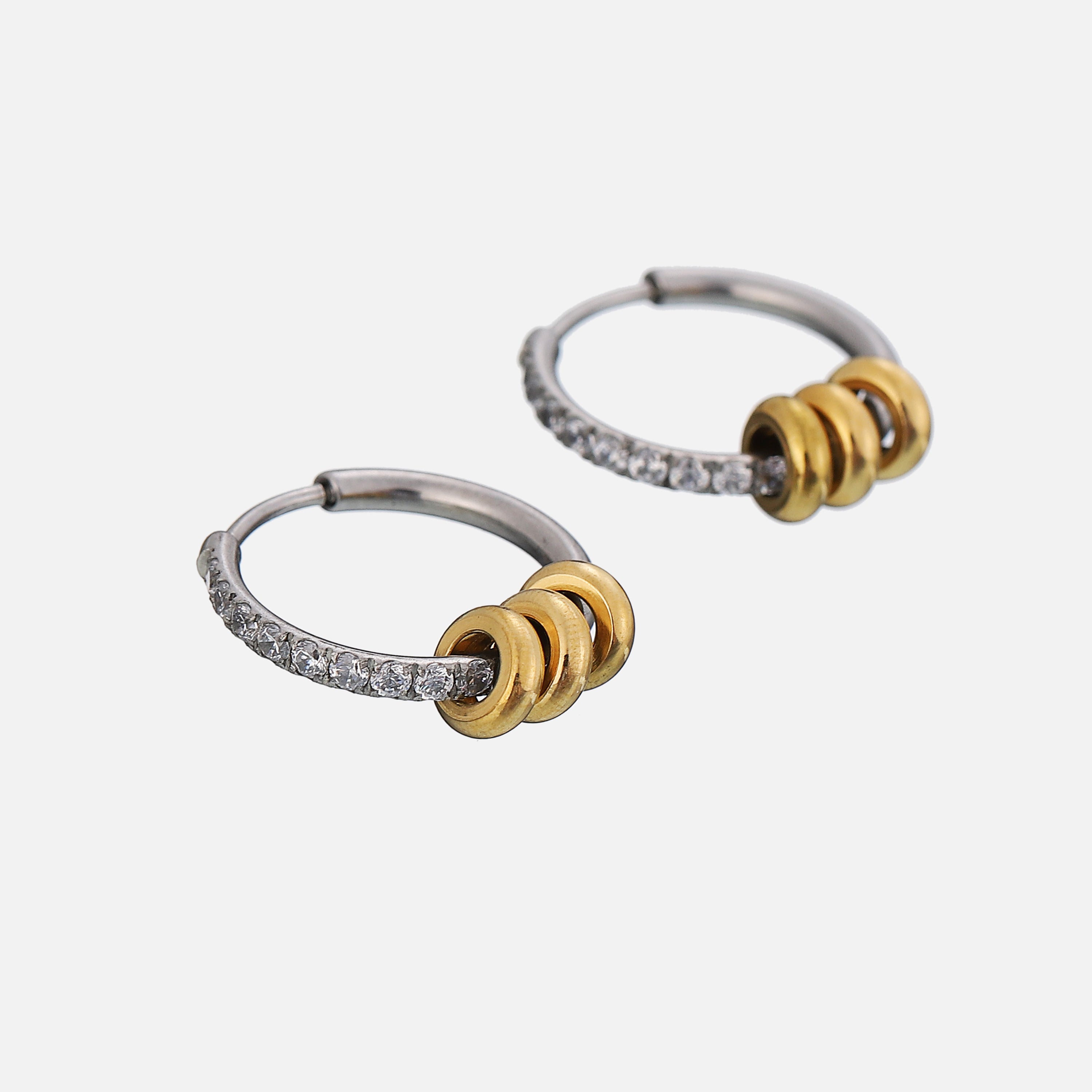 Ula | Two-Tone Minimalist Earrings