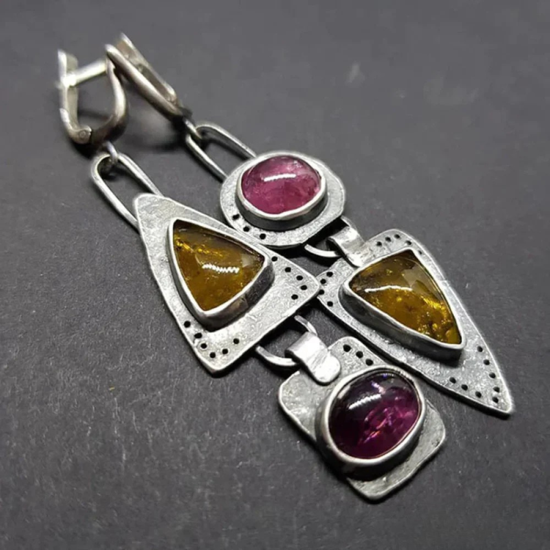 Mae | Geometric Triangle Drop Earrings
