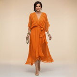Tatiana | Lightweight Wrap Midi Dress