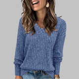 Camille | Soft V-Neck Long Sleeve Top