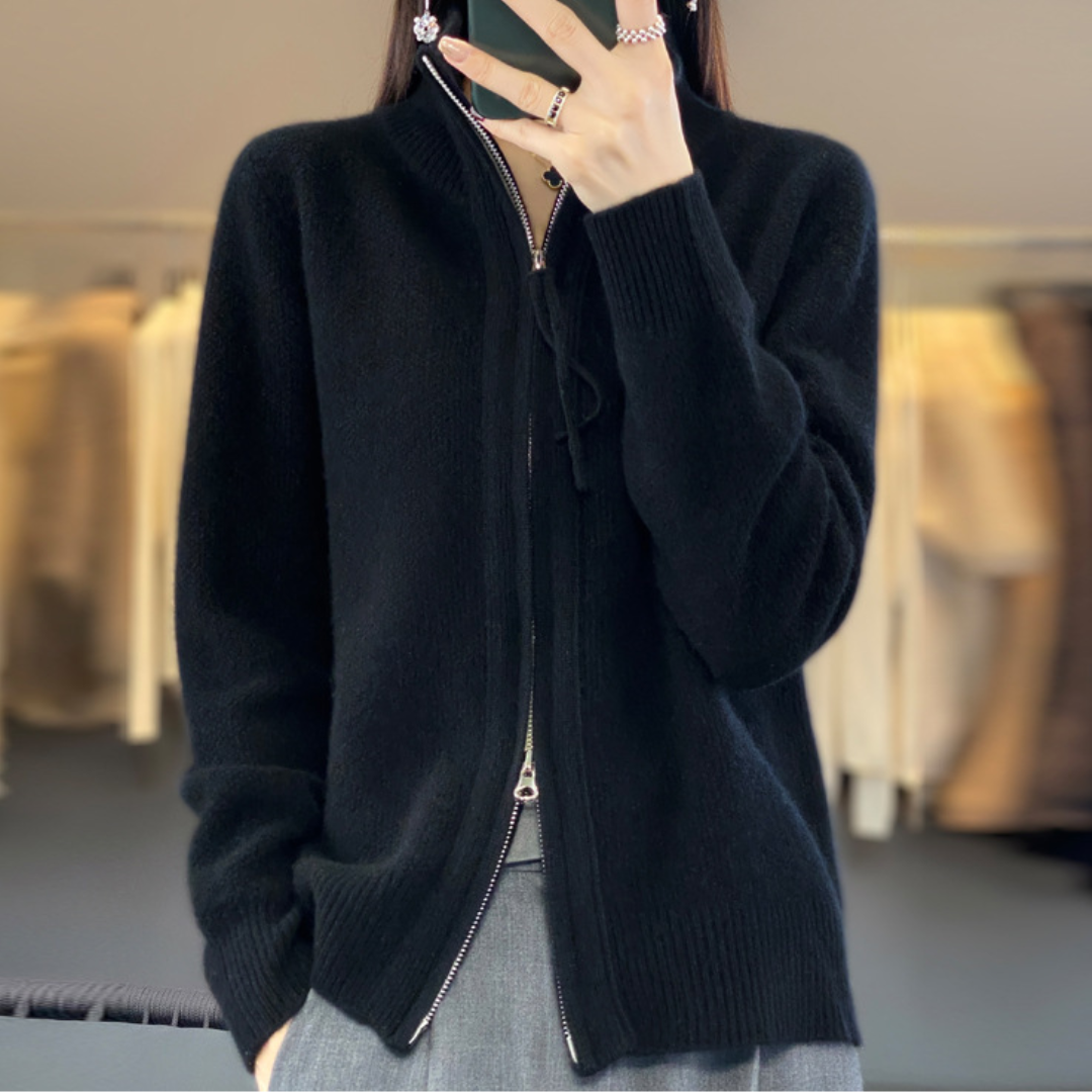 Céleste | Minimalist Zip Knit Sweater
