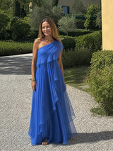 Toril | One-Shoulder Tiered Chiffon Dress