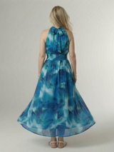 Rayna | Gathered Halter Midi Dress