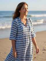 Yardena | Diamond-Pattern Layered Midi Dress