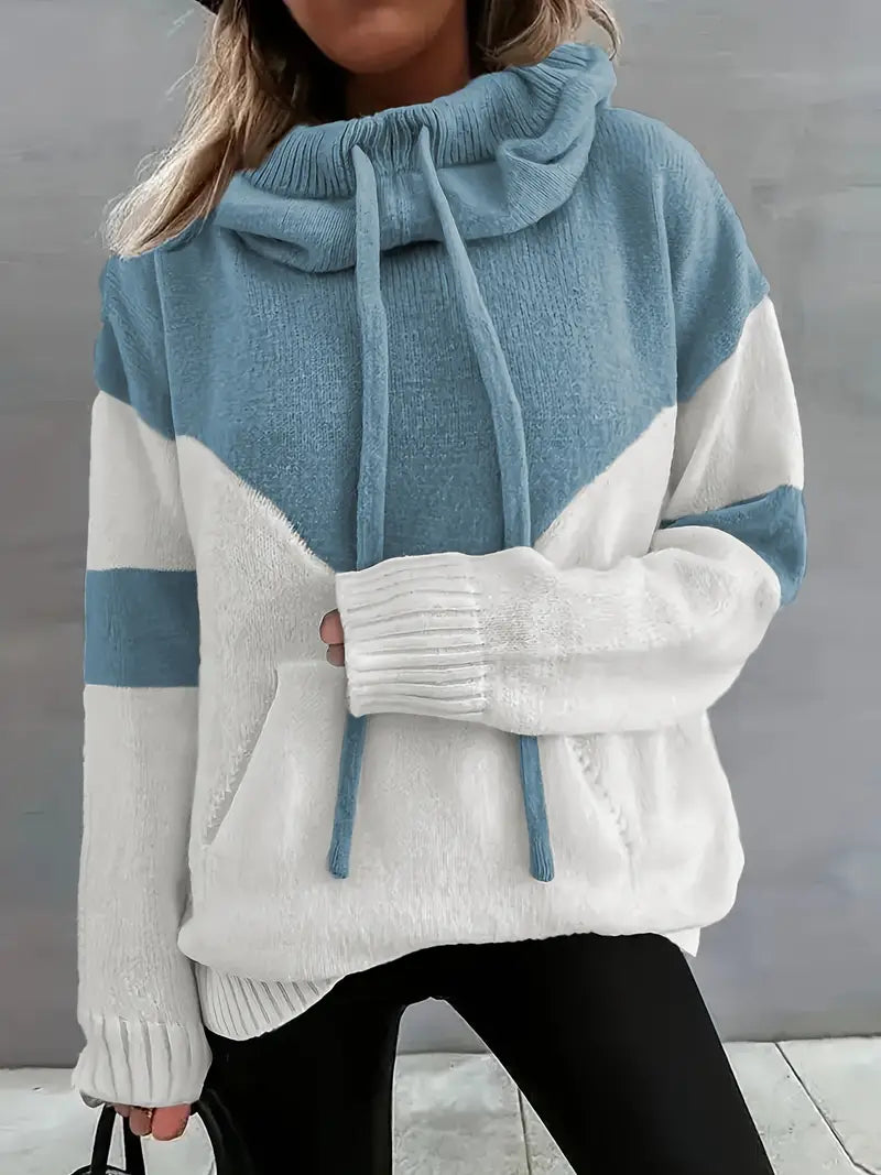 Céleste | Dual-Tone Cosy Relaxed Hoodie