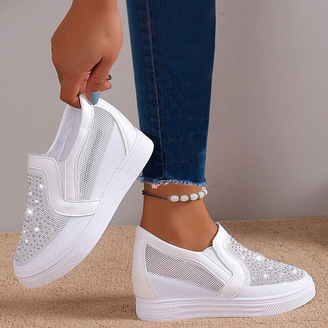 Celeste | Crystal Embellished Sparkle Sneakers