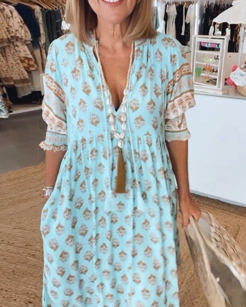 Vianney | Floral V-Neck Dress