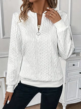 Céleste | Elegant Quarter-Zip Knit Sweater