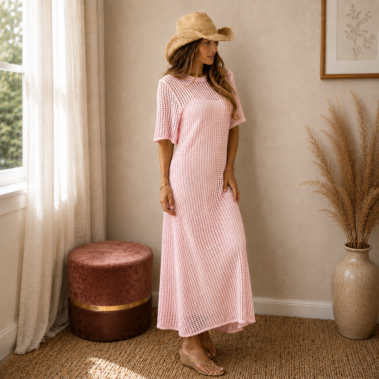 Galena | Crochet Maxi Midi Dress