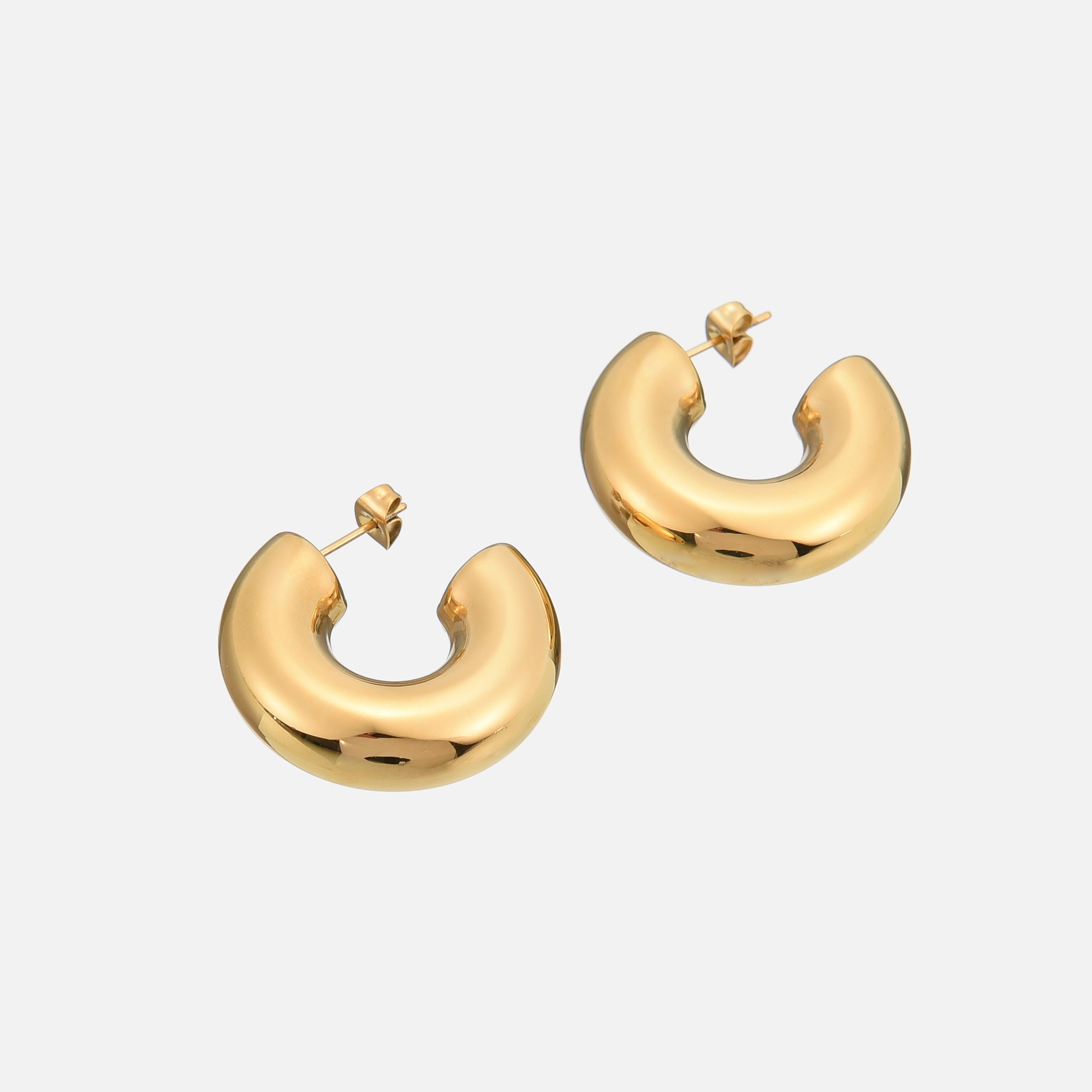 Zenith | Crescent Gold Hoop Earrings
