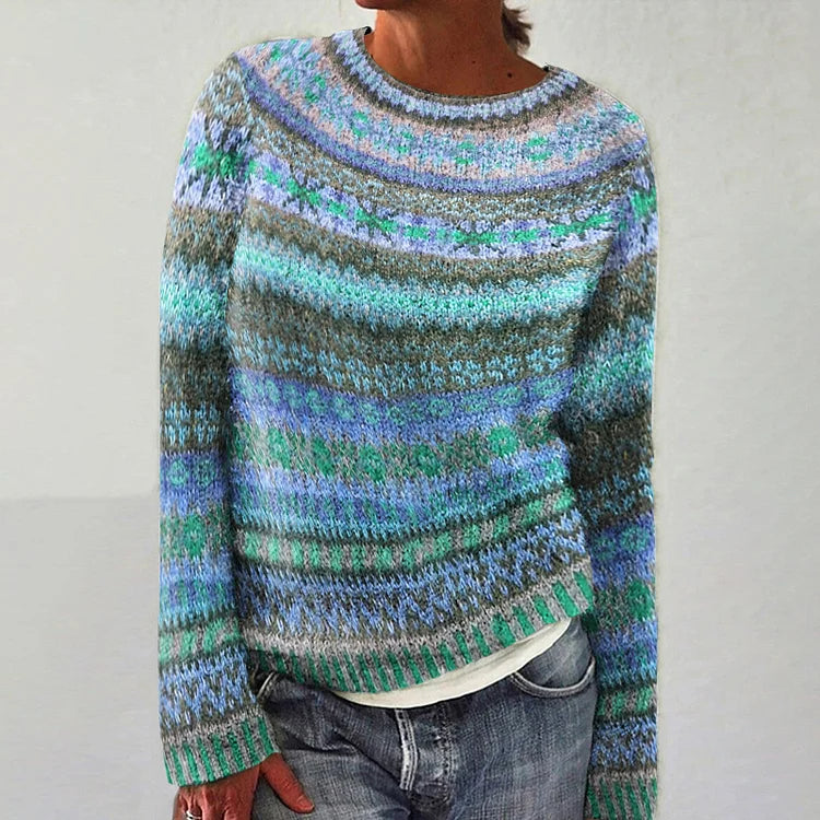 Vivienne | Vibrant Fair Isle Knit Sweater