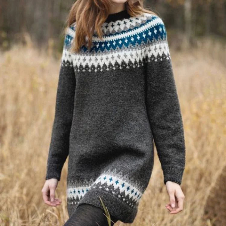 Sigrid | Nordic Knit Sweater Dress