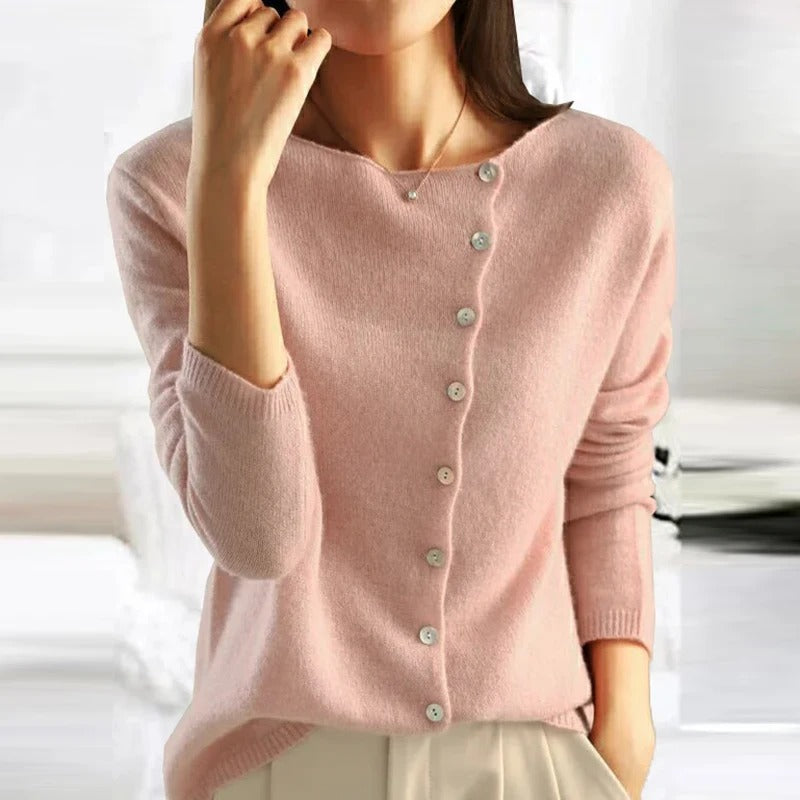 Céleste | Luxe Cashmere Button Sweater