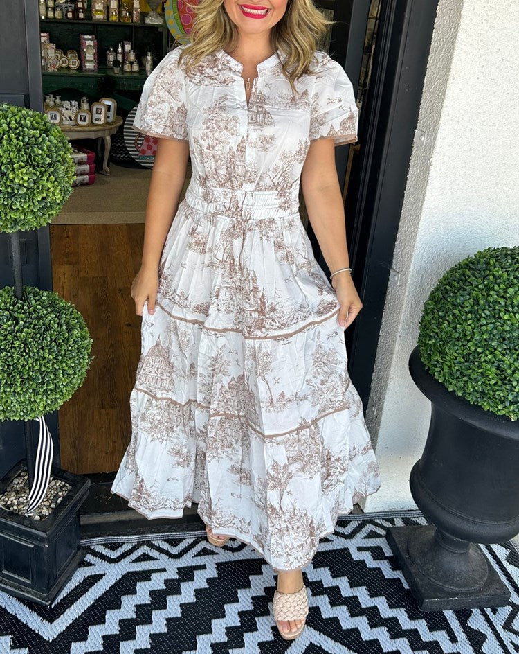 Rosamunde | Illustrated Maxi Dress