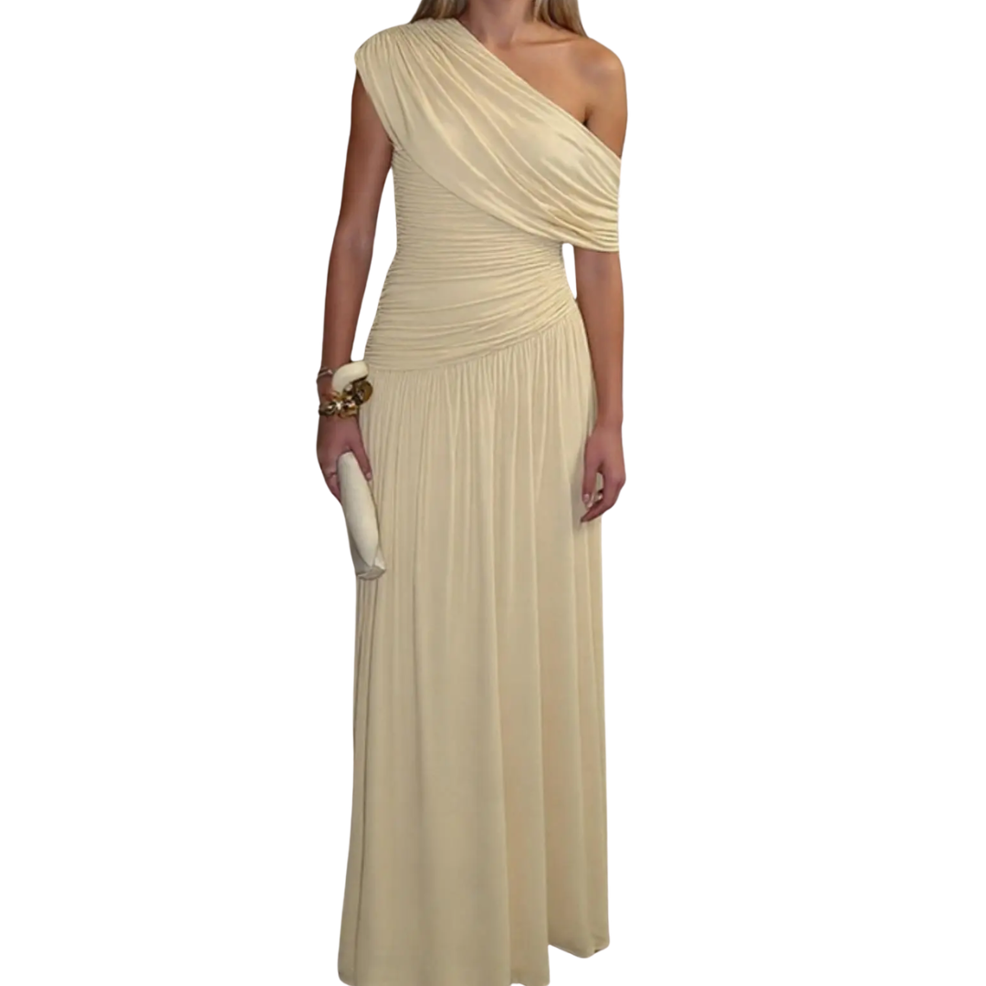 Séraphine | Asymmetric Pleated Midi Dress