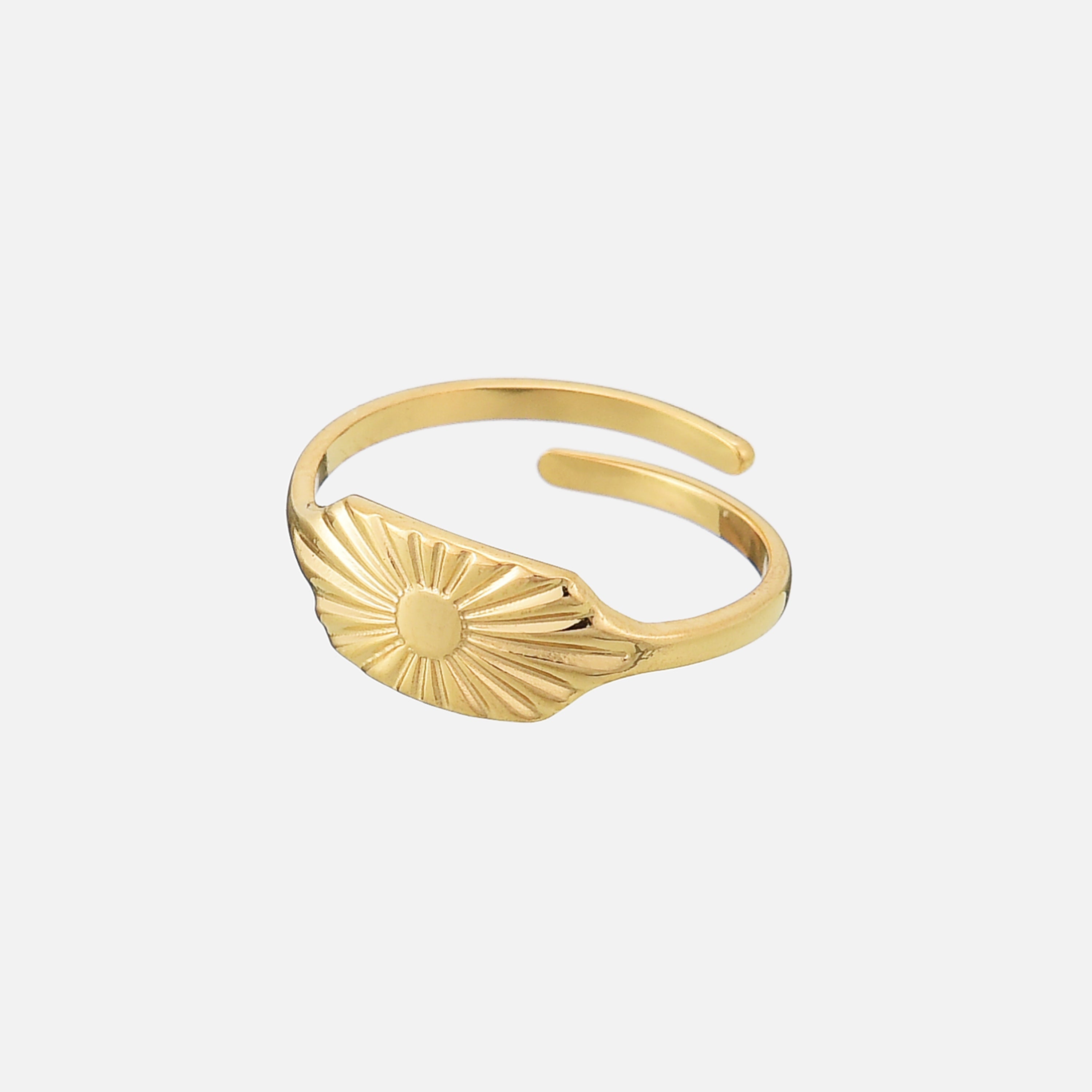 Sylvia | Adjustable Daisy Open Cuff Ring