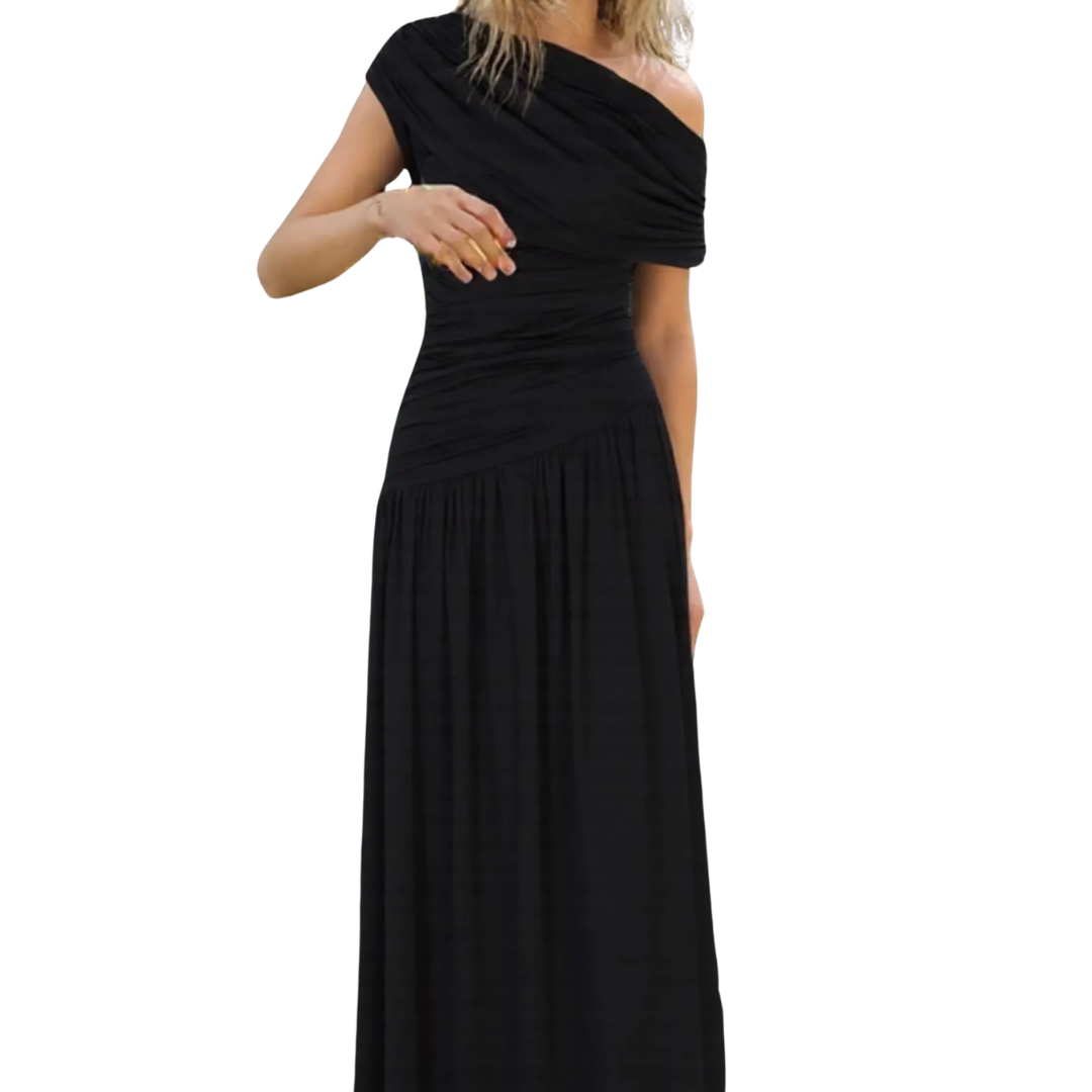 Séraphine | Asymmetric Pleated Midi Dress