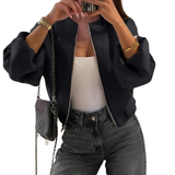 Sloane | Varsity Zip-Up Fitted Jacket