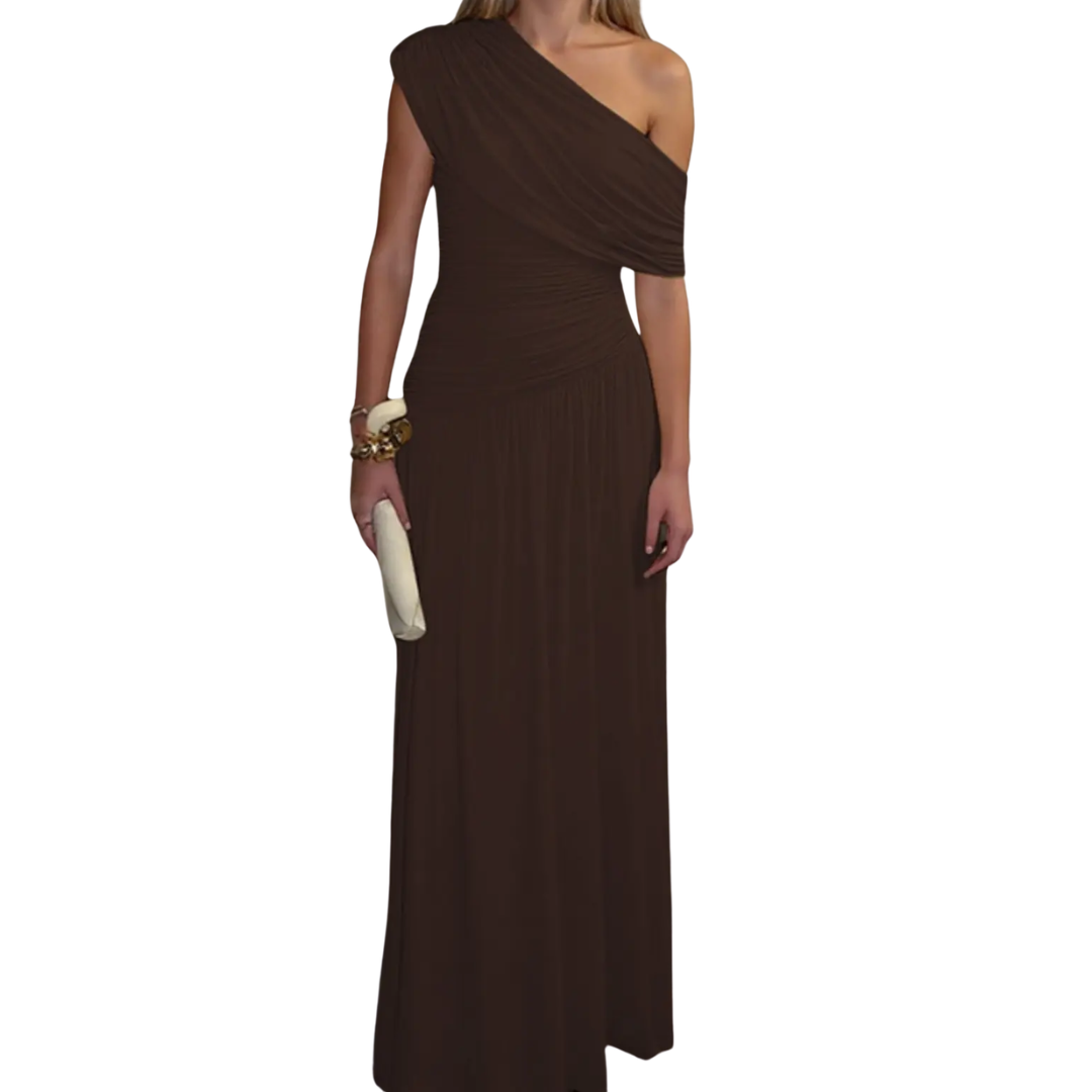 Séraphine | Asymmetric Pleated Midi Dress