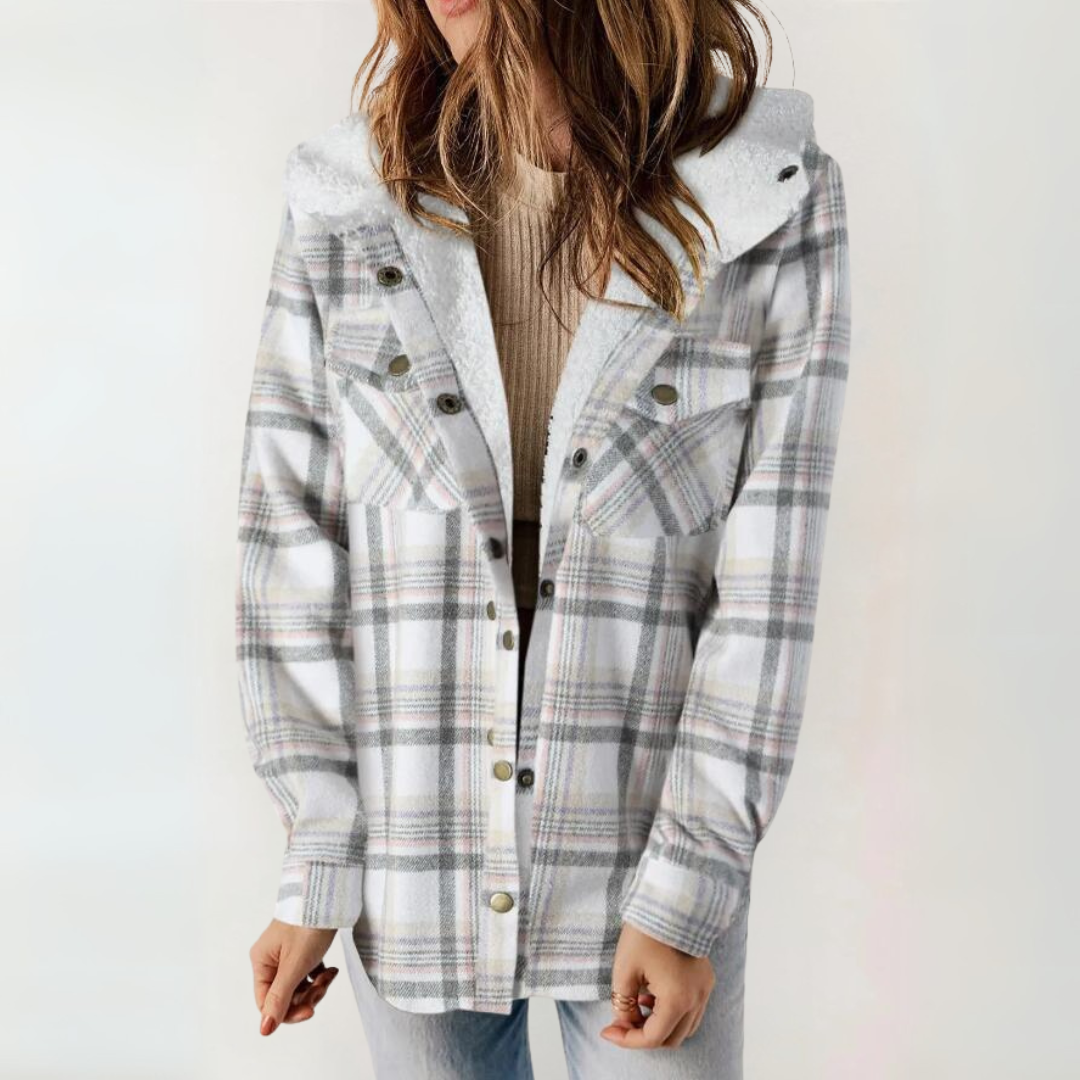 Céleste | Long Hooded Button-Front Coat