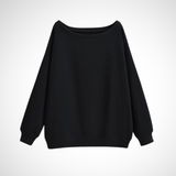 Camille | Scoop Neck Relaxed Long Sleeve Sweater