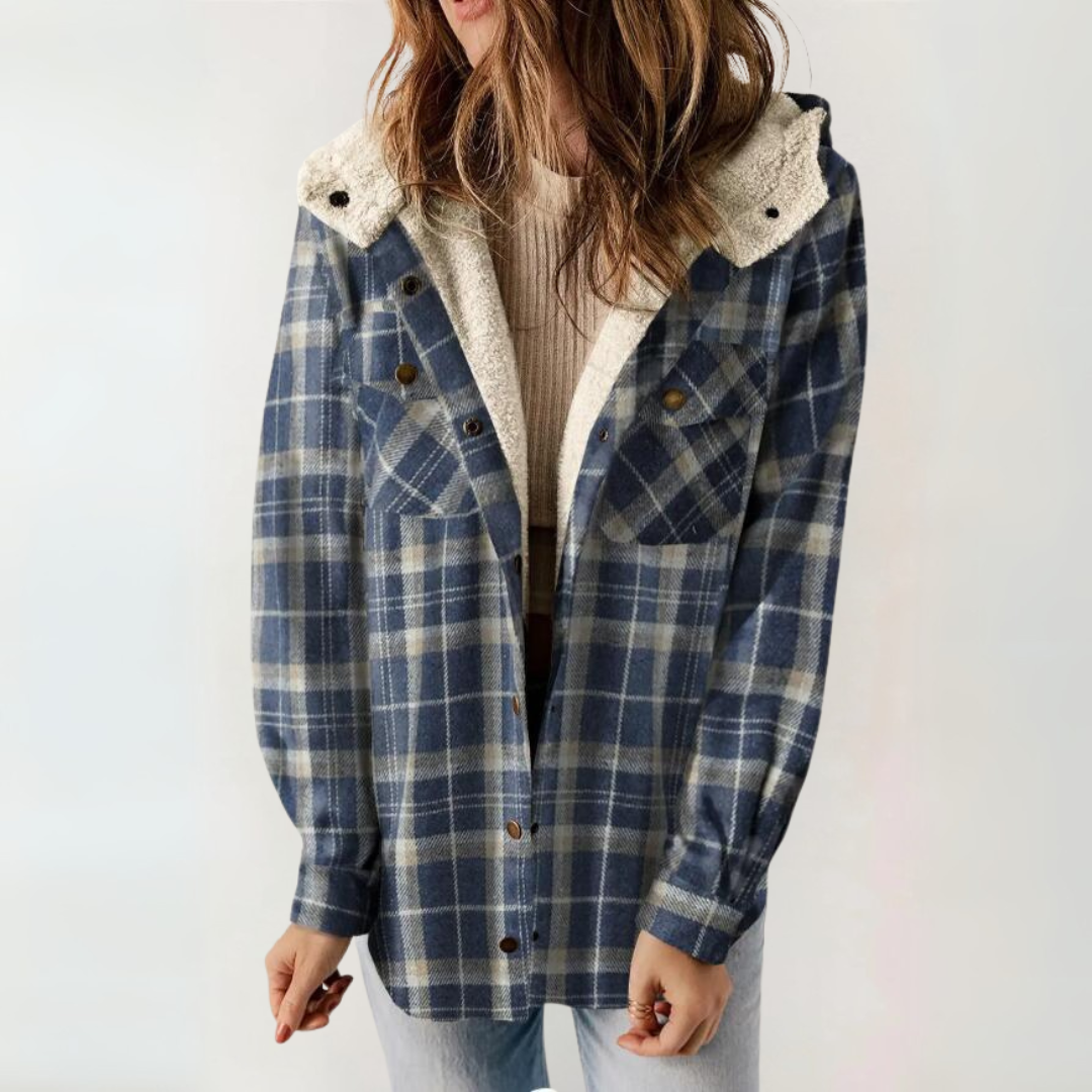 Céleste | Long Hooded Button-Front Coat