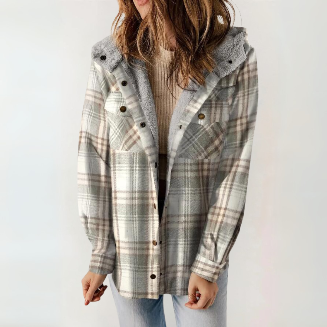 Céleste | Long Hooded Button-Front Coat