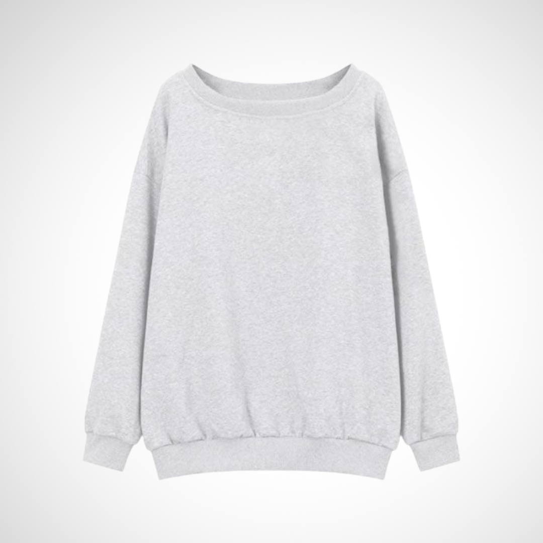 Camille | Scoop Neck Relaxed Long Sleeve Sweater