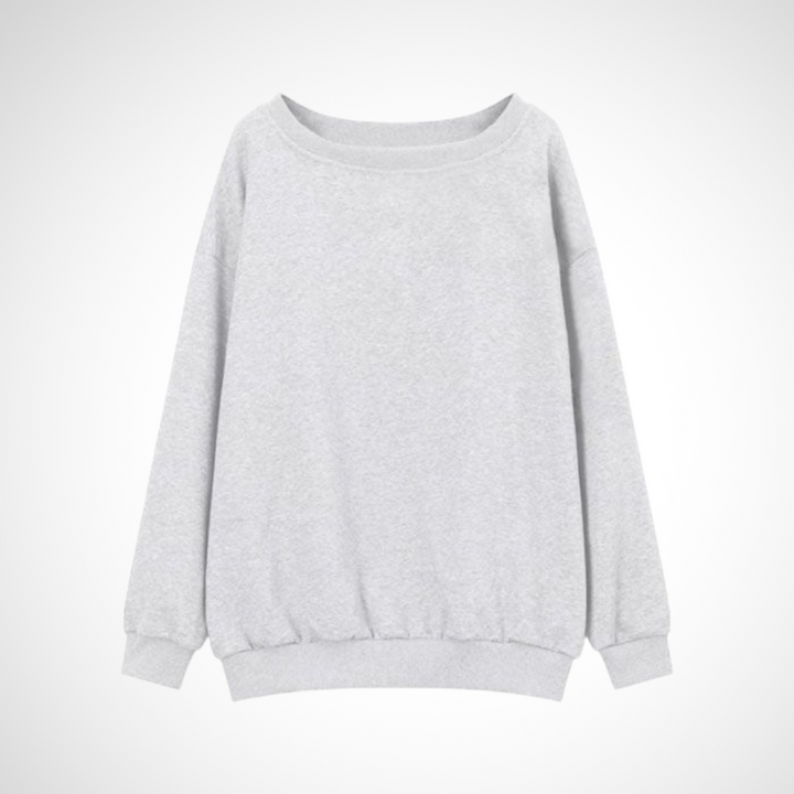 Camille | Scoop Neck Relaxed Long Sleeve Sweater