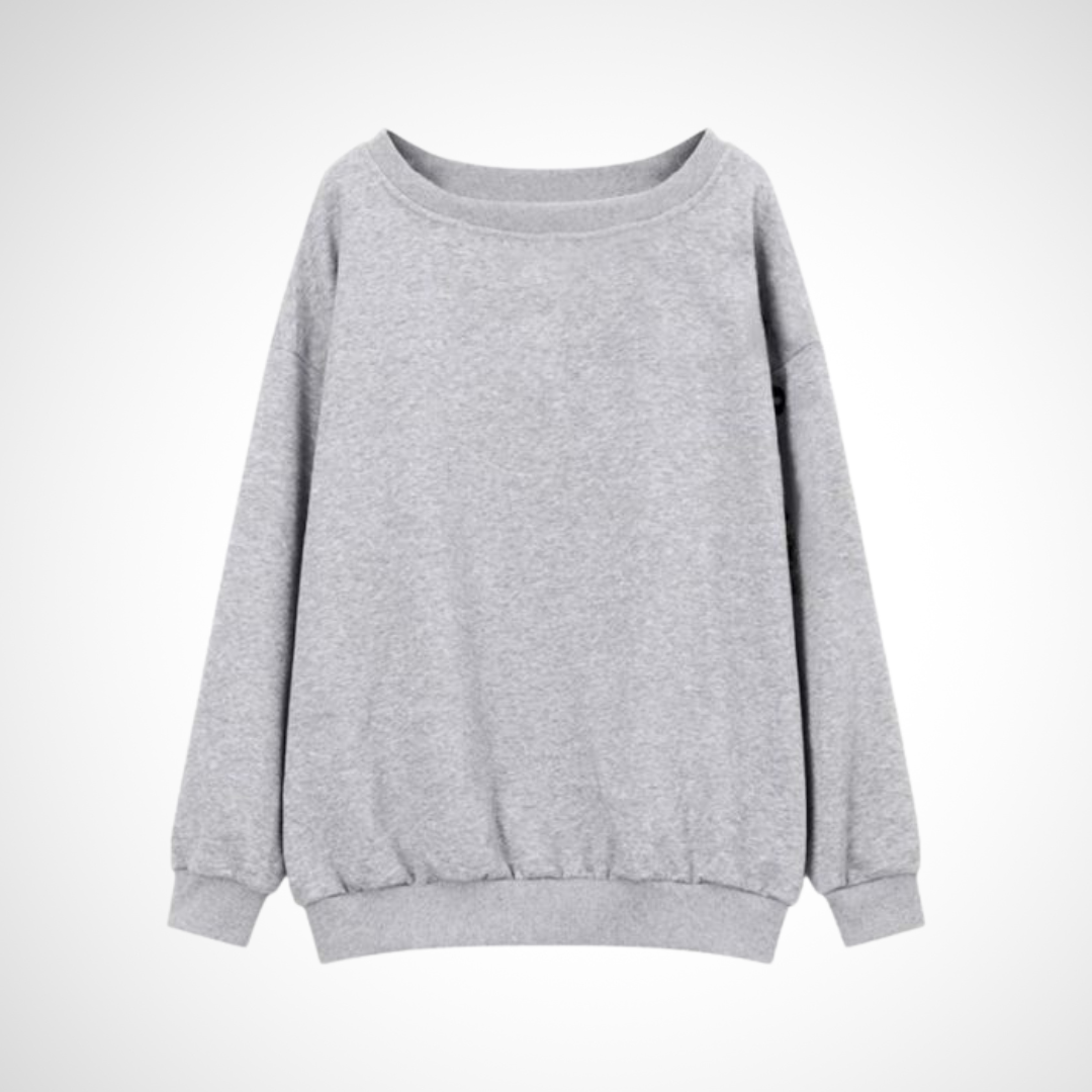 Camille | Scoop Neck Relaxed Long Sleeve Sweater