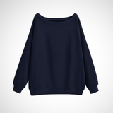 Camille | Scoop Neck Relaxed Long Sleeve Sweater