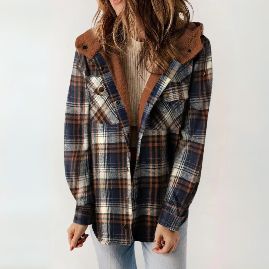 Céleste | Long Hooded Button-Front Coat