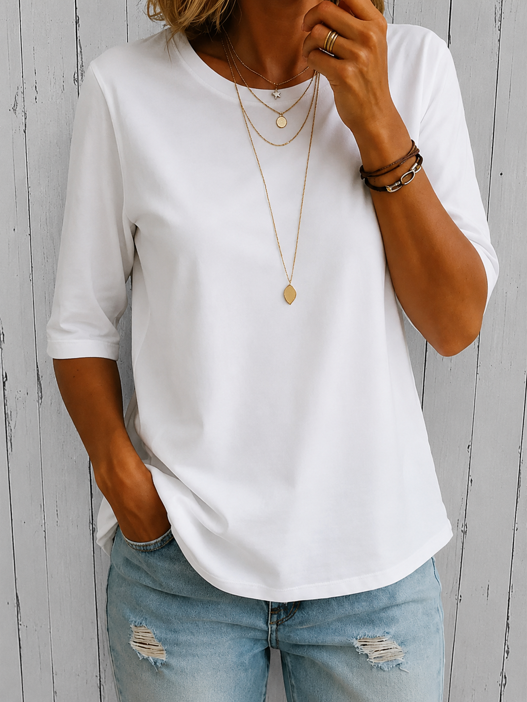 Kallie | Relaxed Half-Sleeve Tee