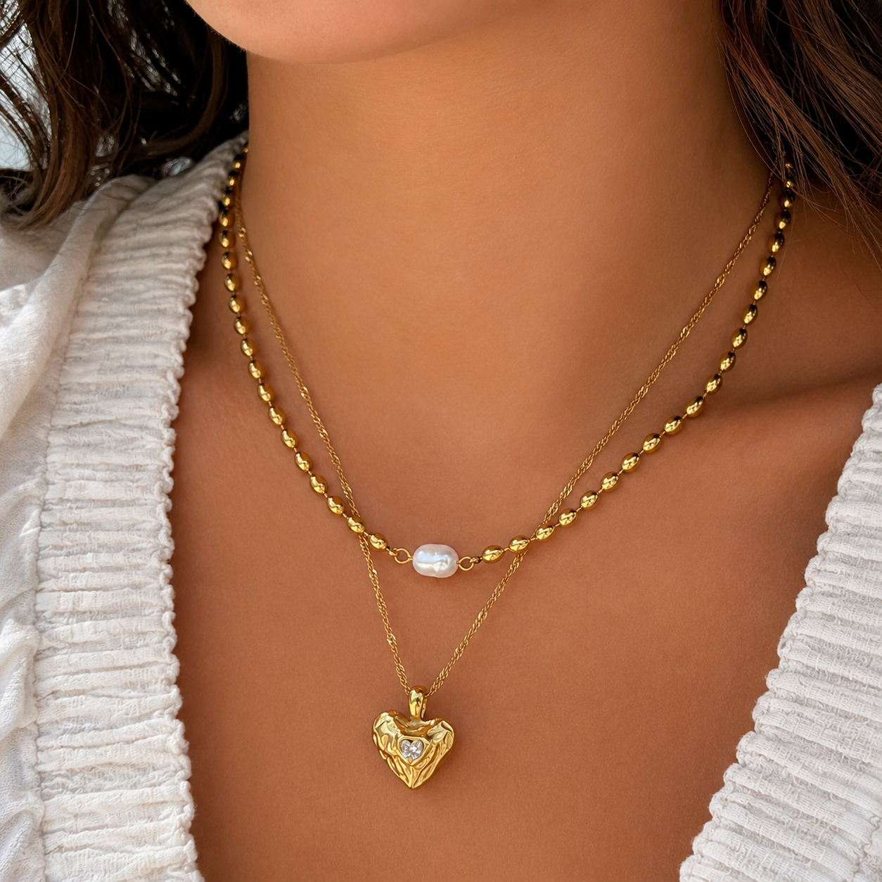 Kathaleen | Heart Crystal Pendant Necklace