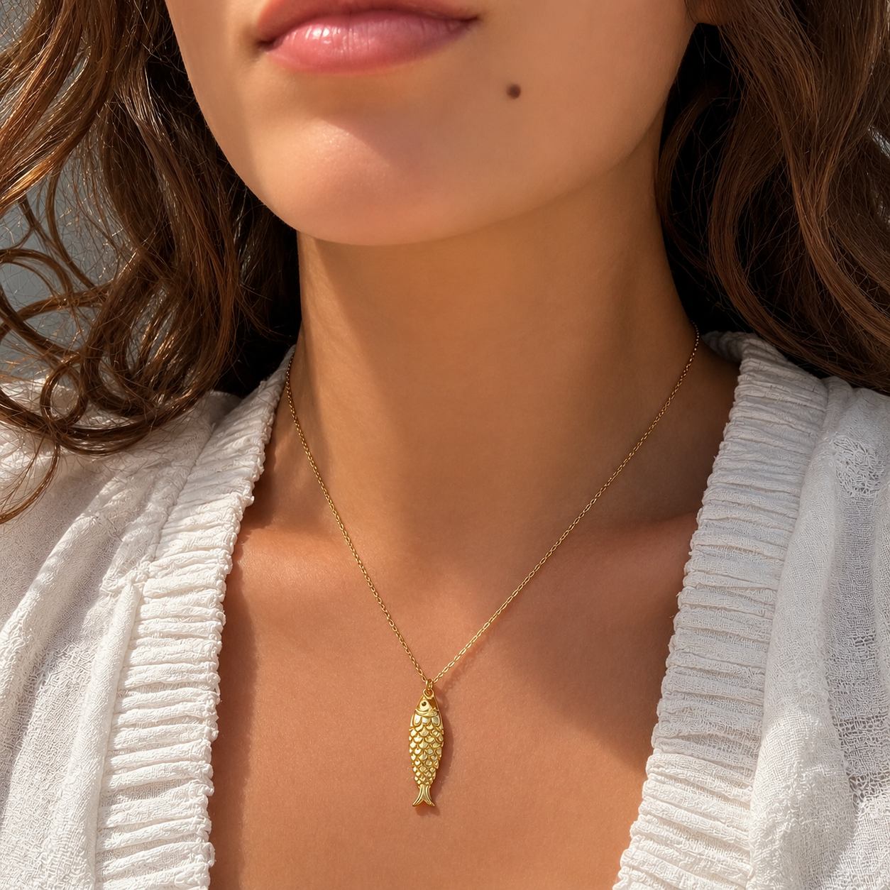 Bexleigh | Golden Fish Pendant Necklace