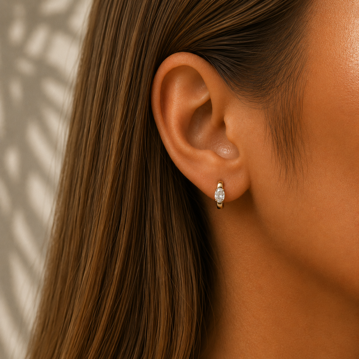 Liesel | Gold-Tone Crystal Hoop Earrings