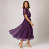 Felicity | Chiffon Maxi Dress Lace Trim