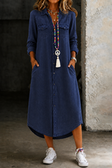 Paulette | Long Denim Shirt Dress