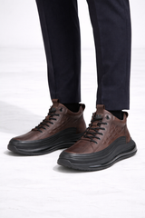 Steven | Textured Leather Sneaker