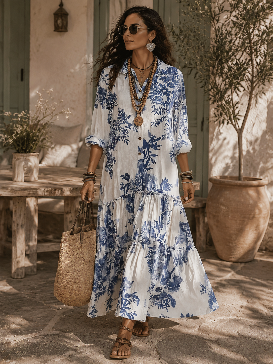 Jasmin | Bohemian Floral Maxi Dress