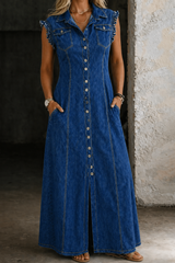 Maricela | Sleeveless Plus Size Denim Dress