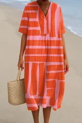 Mary | Sky Stripe Summer Dress
