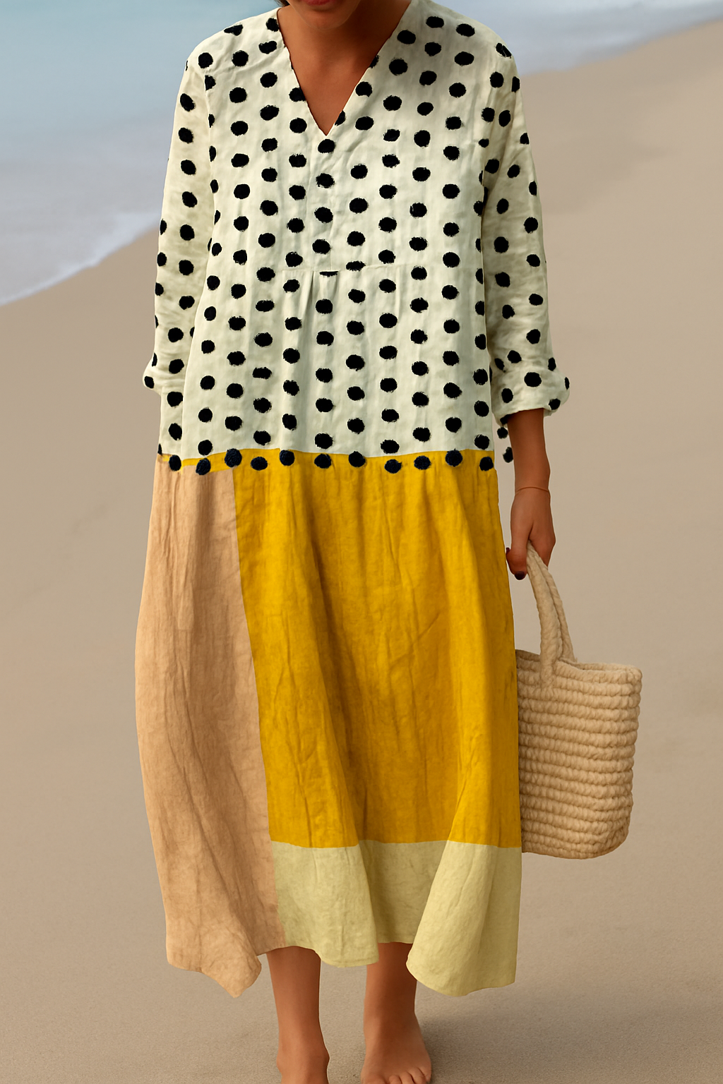 Nora | Polka Dot Midi Dress