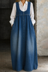 Eve | Loose Denim Vest Dress