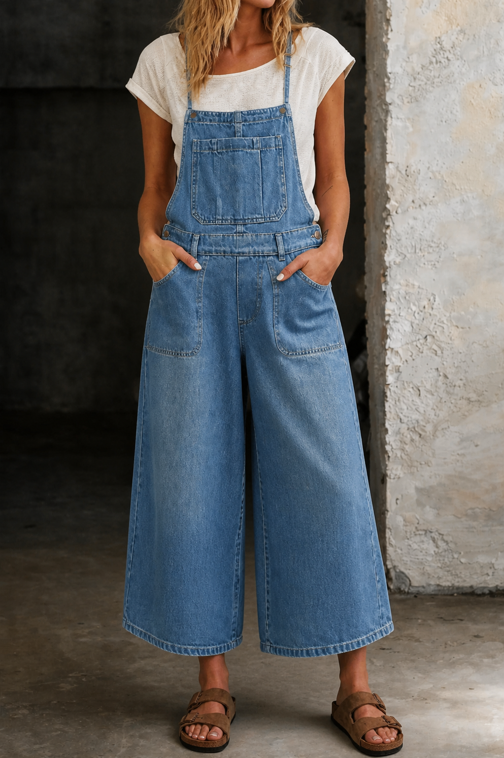 Rita | Wide-Leg Suspender Jumpsuit
