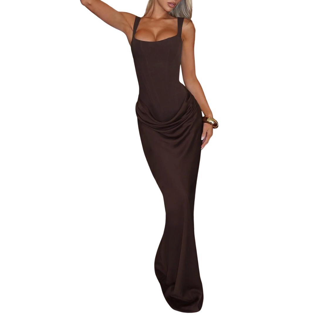 Nadine | Boned Bodycon Midi Dress