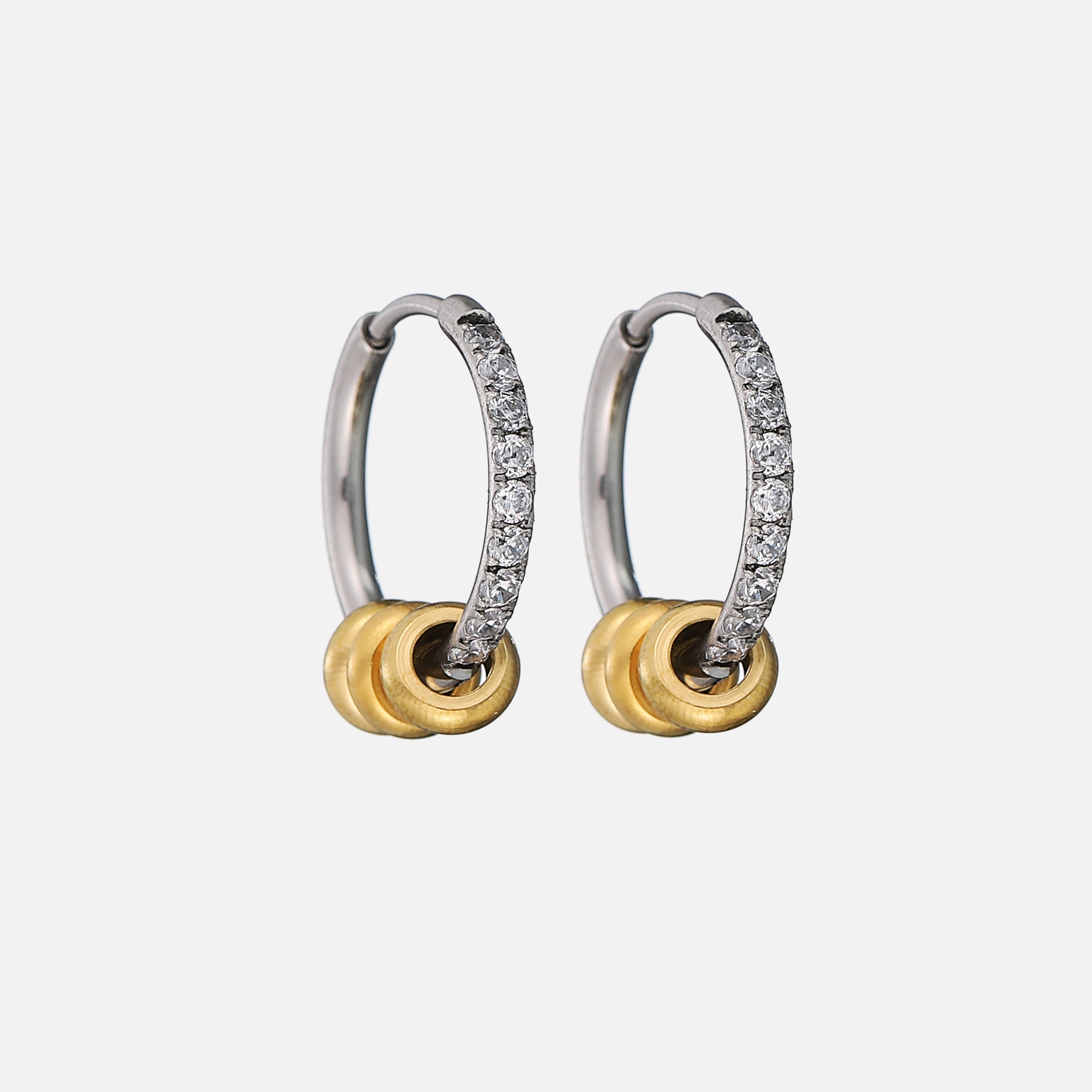 Ula | Two-Tone Minimalist Earrings