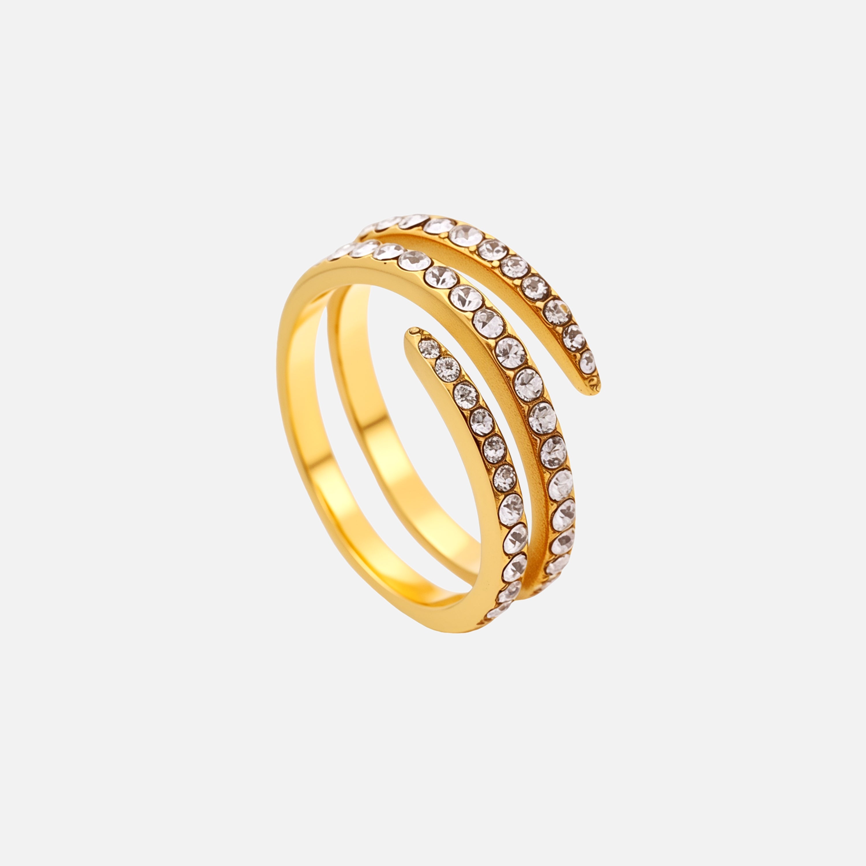 Hira | Lyra Crystal Spiral Ring