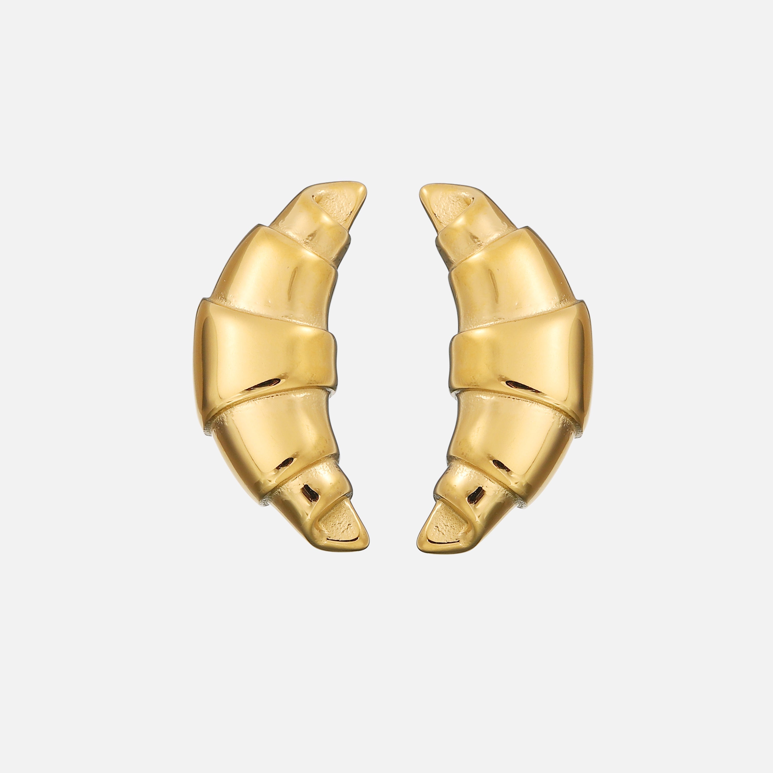 Trudi | Croissant-Shaped Gold Earrings