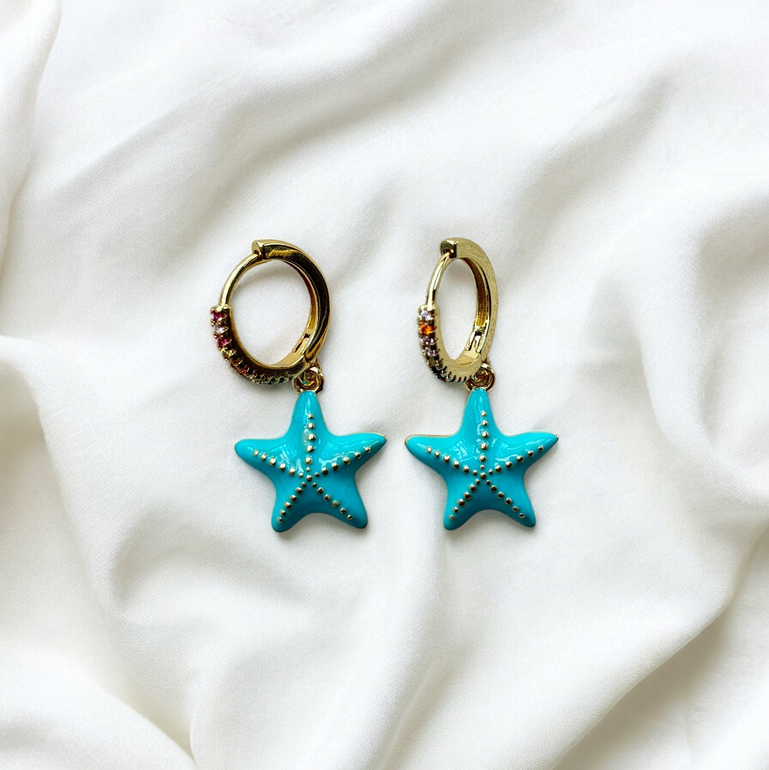 Tatiana | Starfish Splash Hoop Earrings